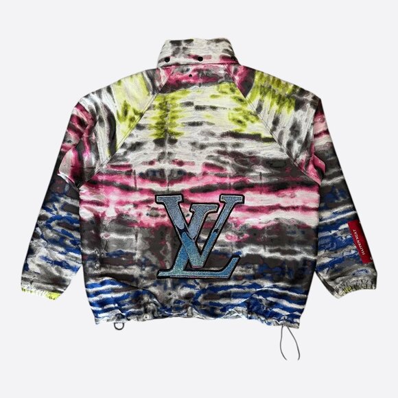 Louis Vuitton Multicolor Tie-Dye Abstract Print Half-Zip Windbreaker - Picture 2 of 3
